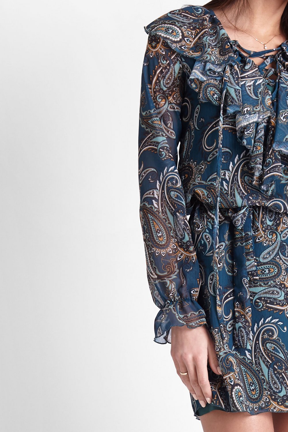 SZYFONOWA SUKIENKA FRIDA WE WZORY